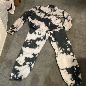 Zara tie dye sweatshirt and sweat pant